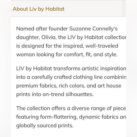 Liv Habitat tunic women medium.Black ,V-neckline,long sleeves  ,curved hem .NWOT - Picture 6 of 13